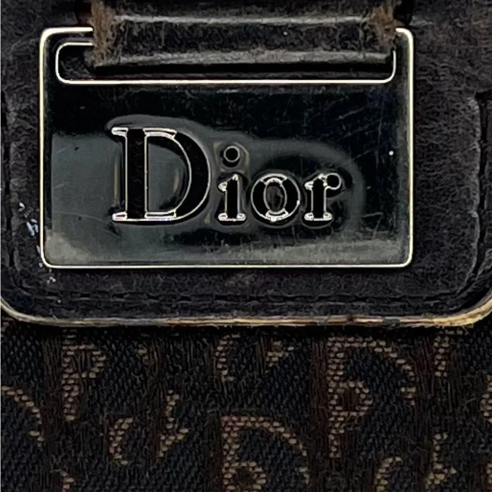🖤Dior Brown/Black John Galliano Street Chic Oblique Monogram Logo Canvas Wallet